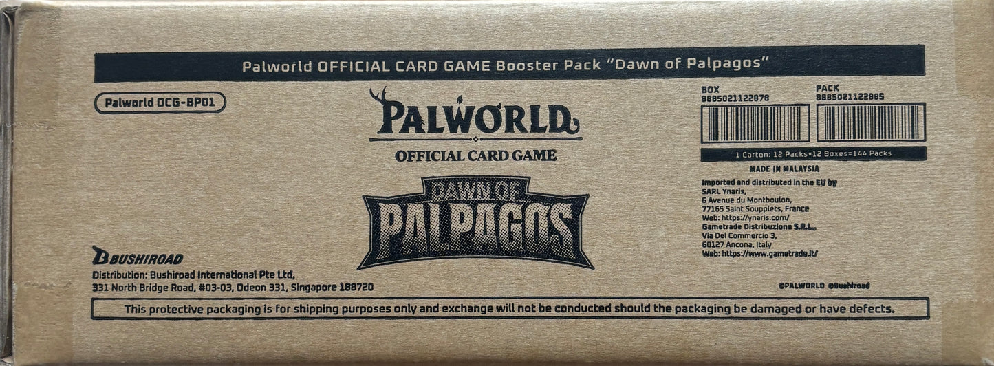 Palworld Dawn of Palpagos 1st Edition sealed case English back