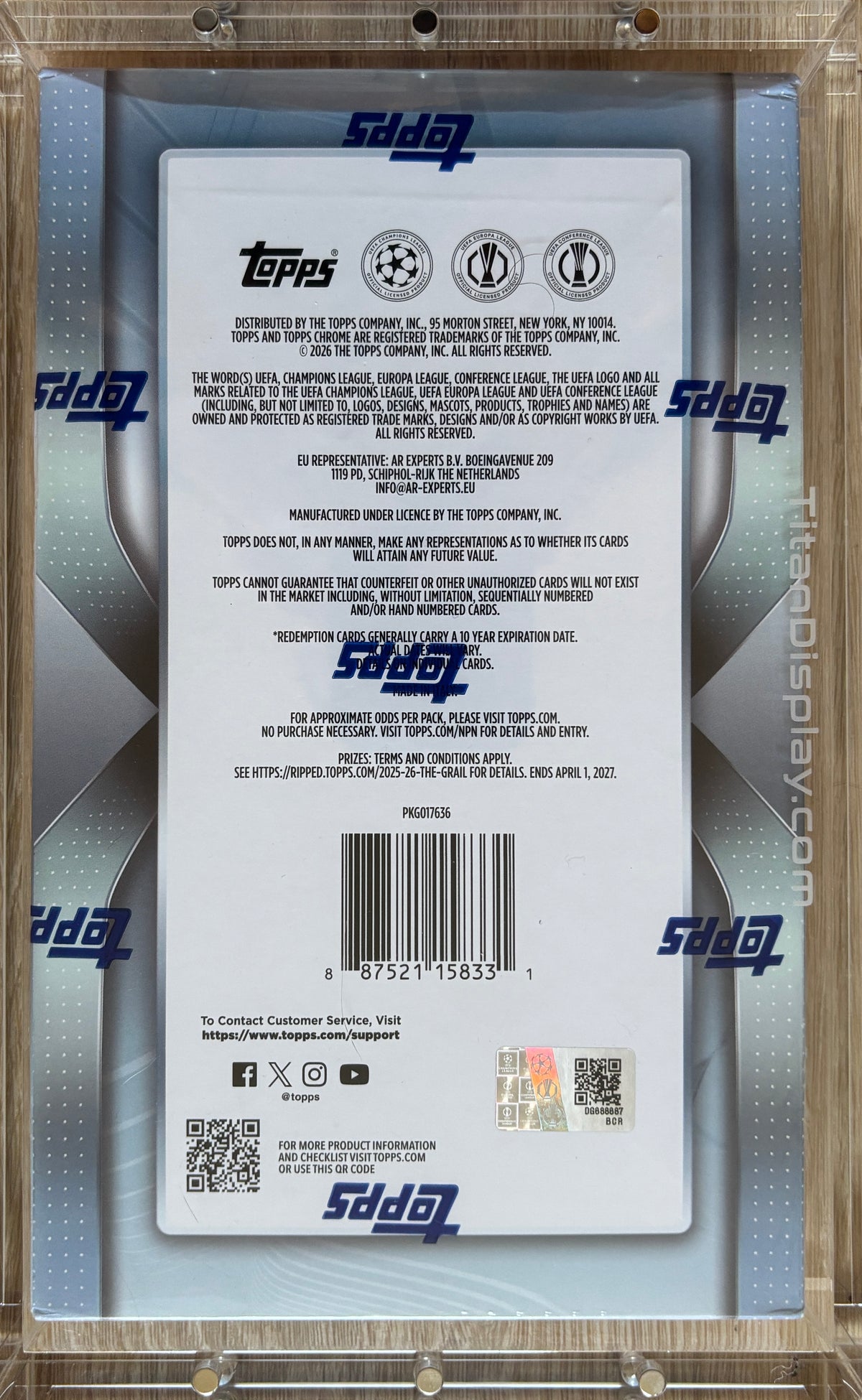 2025-26 Topps Chrome UEFA Club Competitions Soccer Hobby Box back