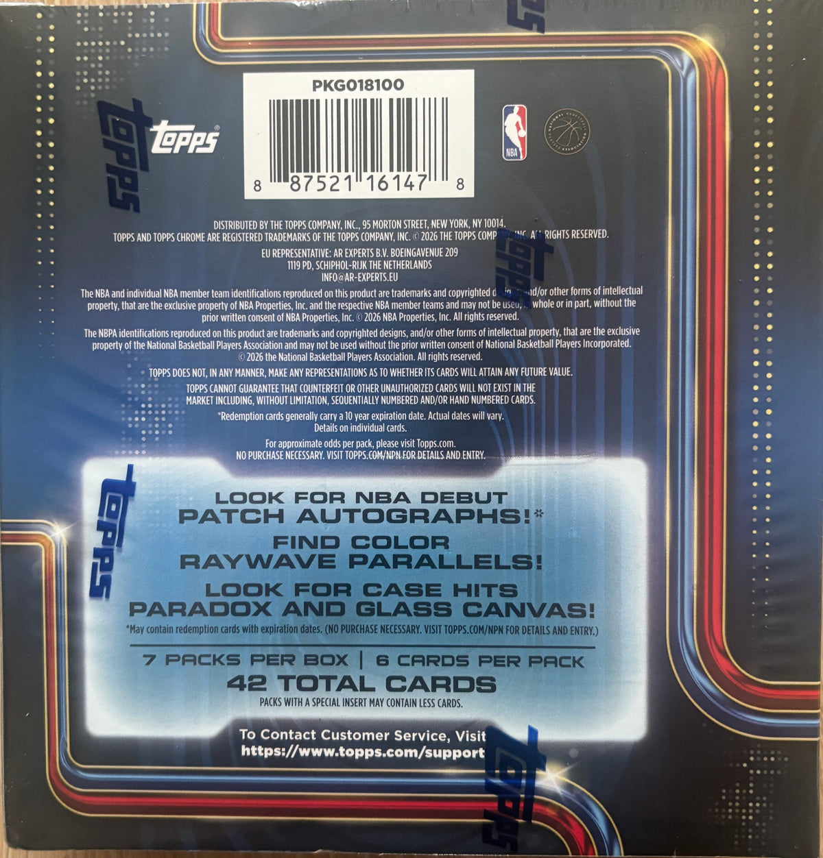 2025-26 Topps Chrome NBA Basketball Mega Box factory sealed back