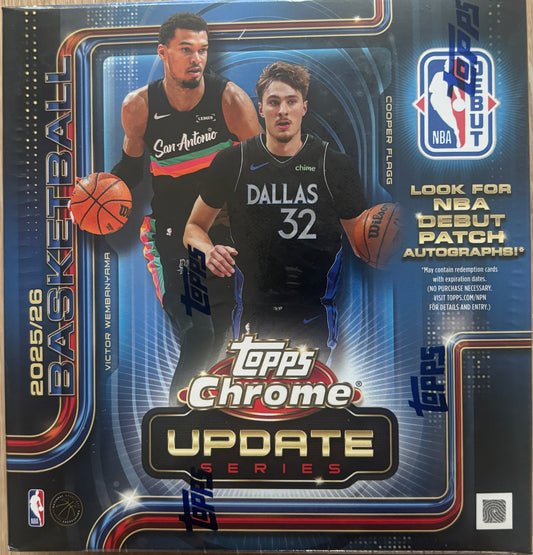 2025-26 Topps Chrome NBA Basketball Mega Box factory sealed front